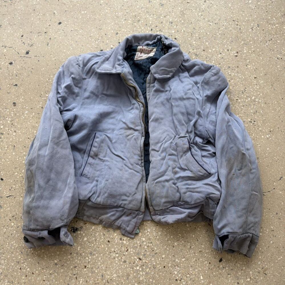 Vintage 60s Penney's Blue Rayon Ricky Jacket